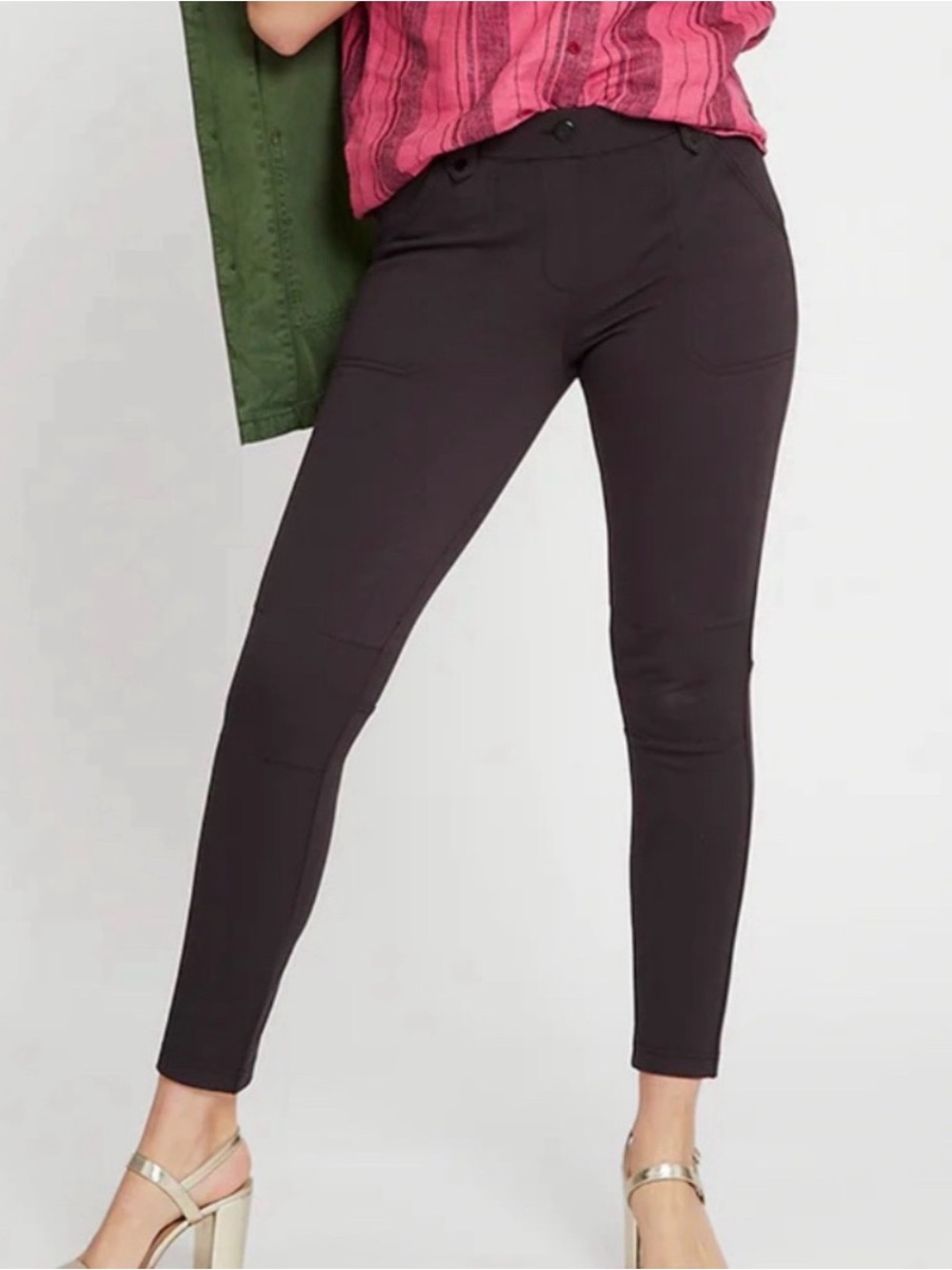 Betabrand Slim Utility Ankle Pants in Charcoal